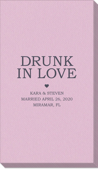 Drunk in Love Linen Like Guest Towels